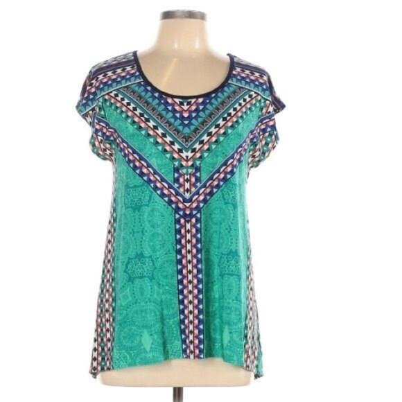 Ava James Cap Sleeve Top Size Large - Picture 1 of 5